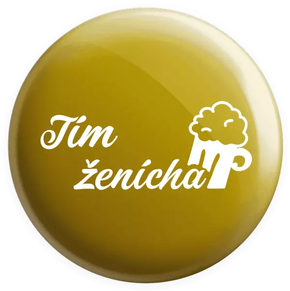 Placka Tím ženícha s pivom