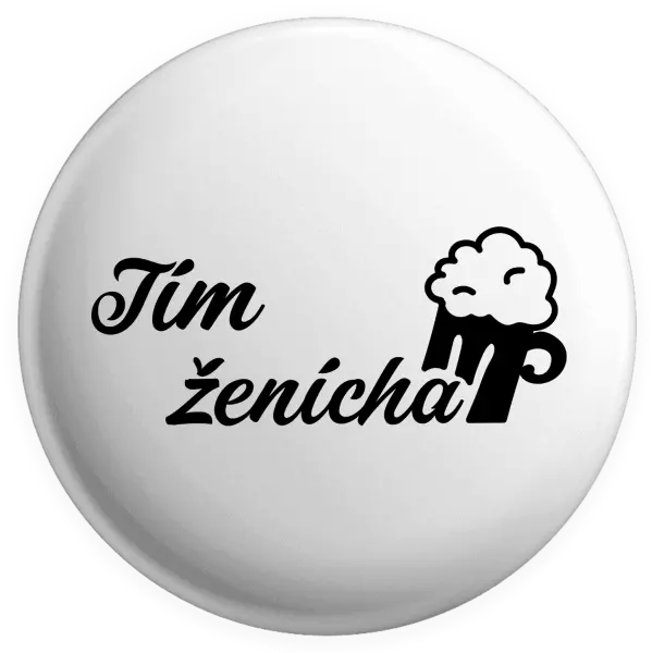 Placka Tím ženícha s pivom