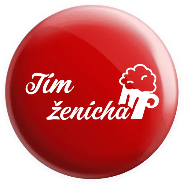 Placka Tím ženícha s pivom