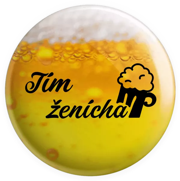 Placka Tím ženícha s pivom