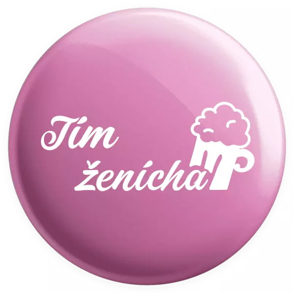 Placka Tím ženícha s pivom