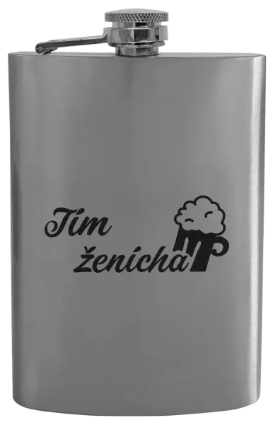 Ploskačka Tím ženícha s pivom