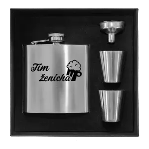 Ploskačka v krabičke Tím ženícha s pivom