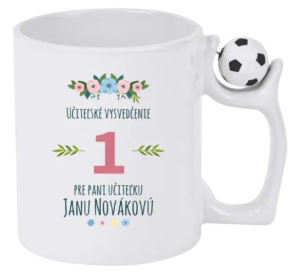 Hrnček Učiteľské vysvedčenie pre pani učiteľku