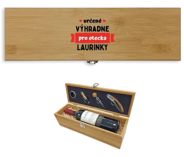 Darčeková sada na víno Určené výhradne pre otecka s menom