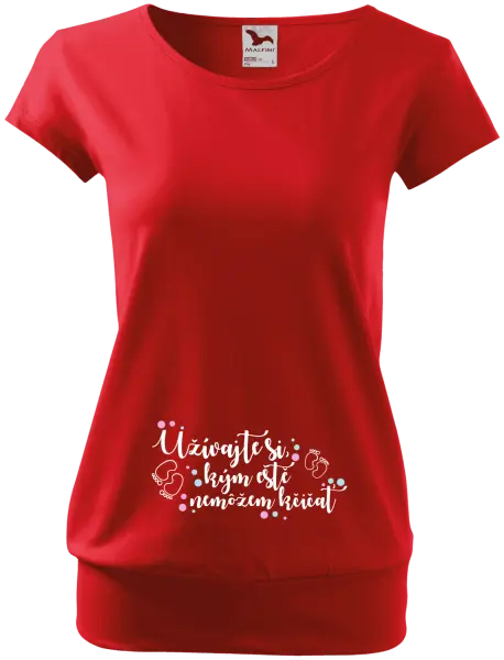 Tehotenské tričko Užívajte si, kým ešte nemôžem kričať