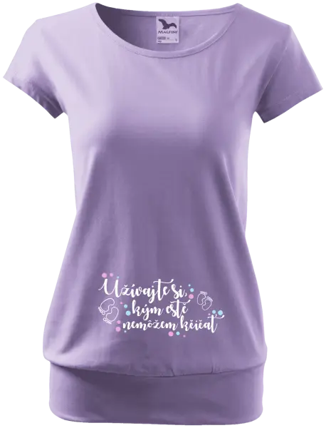 Tehotenské tričko Užívajte si, kým ešte nemôžem kričať