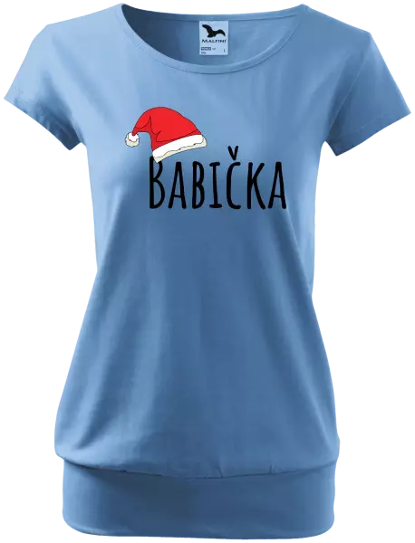 Dámske vianočné tričko Vianočná čiapka - babička