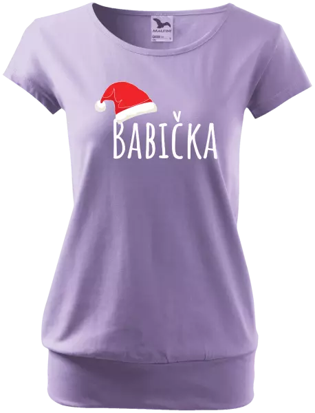 Dámske vianočné tričko Vianočná čiapka - babička