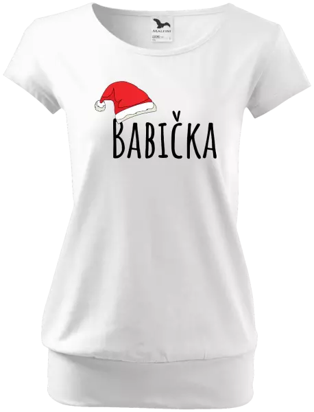 Dámske vianočné tričko Vianočná čiapka - babička