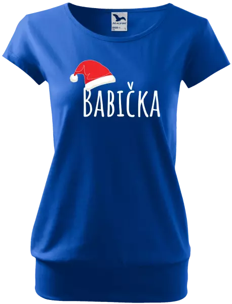 Dámske vianočné tričko Vianočná čiapka - babička