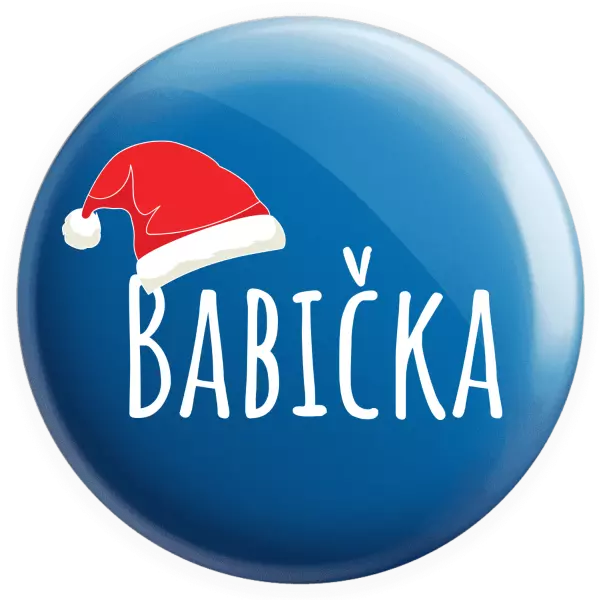 Placka Vianočná čiapka - babička