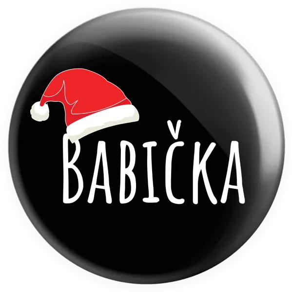 Placka Vianočná čiapka - babička