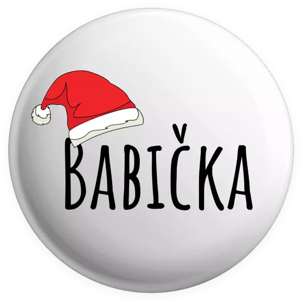 Placka Vianočná čiapka - babička