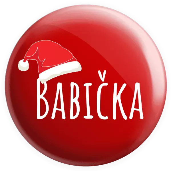 Placka Vianočná čiapka - babička
