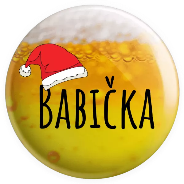 Placka Vianočná čiapka - babička