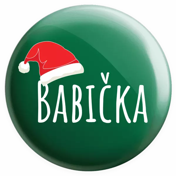 Placka Vianočná čiapka - babička