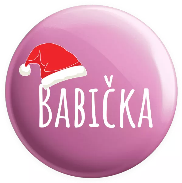 Placka Vianočná čiapka - babička