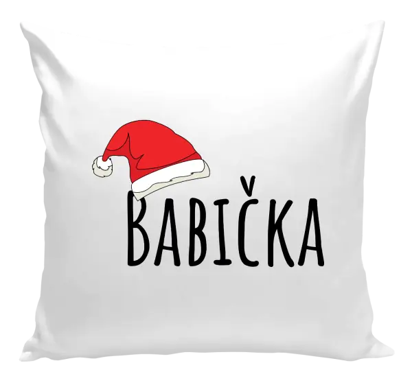 Vianočný vankúš Vianočná čiapka - babička