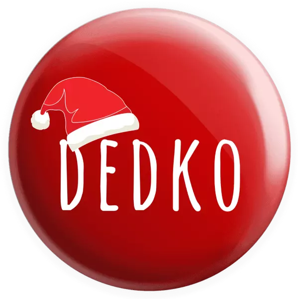 Placka Vianočná čiapka - dedko