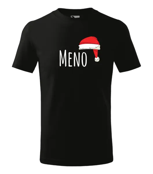 Detské vianočné tričko Vianočná čiapka - meno