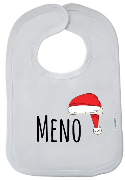 Detský podbradník Vianočná čiapka - meno
