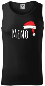 Pánske vianočné tielko Vianočná čiapka - meno