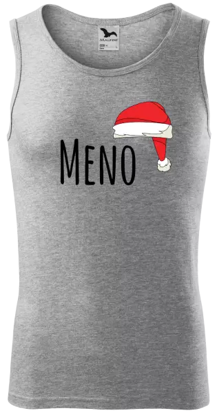 Pánske vianočné tielko Vianočná čiapka - meno