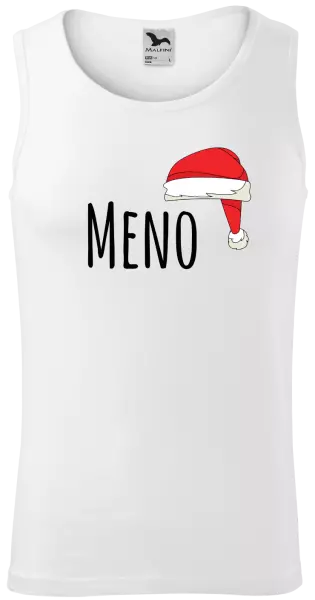 Pánske vianočné tielko Vianočná čiapka - meno