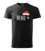 Pánske vianočné tričko Vianočná čiapka - meno