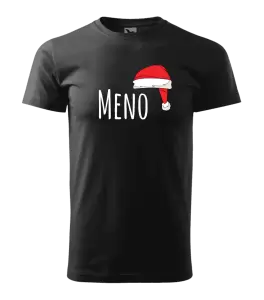 Pánske vianočné tričko Vianočná čiapka - meno