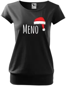 Vianočné tehotenské tričko Vianočná čiapka - meno