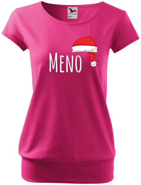 Vianočné tehotenské tričko Vianočná čiapka - meno