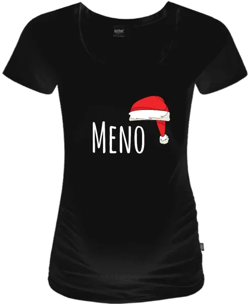 Vianočné tehotenské tričko Vianočná čiapka - meno