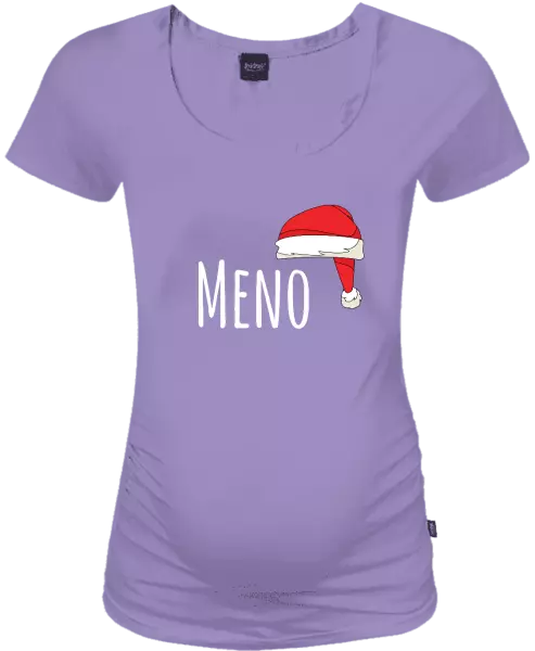 Vianočné tehotenské tričko Vianočná čiapka - meno
