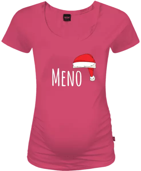 Vianočné tehotenské tričko Vianočná čiapka - meno
