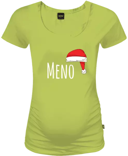 Vianočné tehotenské tričko Vianočná čiapka - meno
