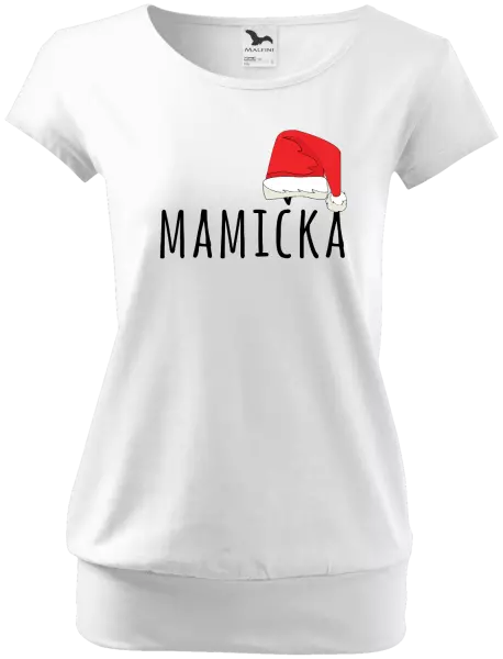 Dámske vianočné tričko Vianočná čiapka - mamička