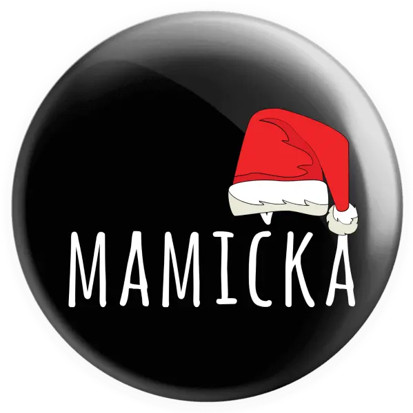 Placka Vianočná čiapka - mamička