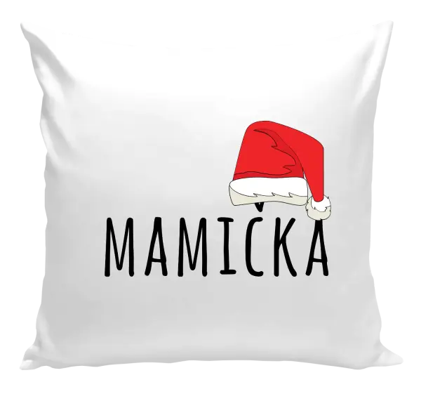 Vianočný vankúš Vianočná čiapka - mamička