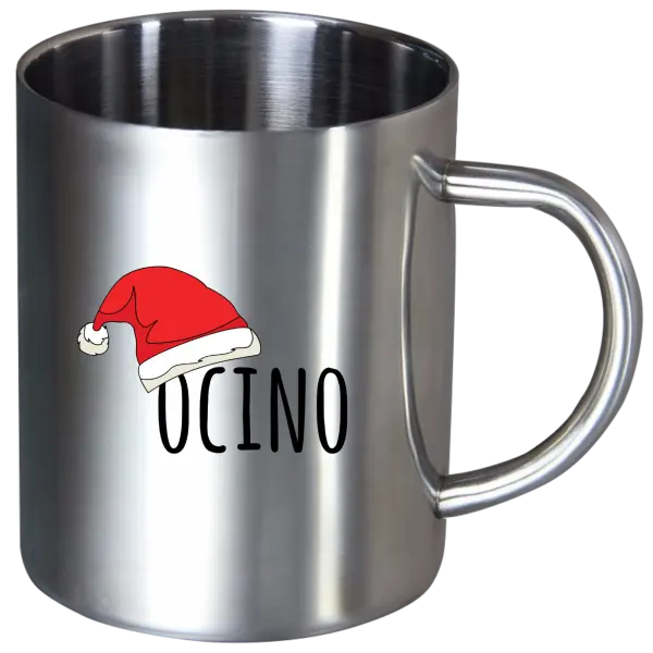 Nerezový hrnček Vianočná čiapka - ocino