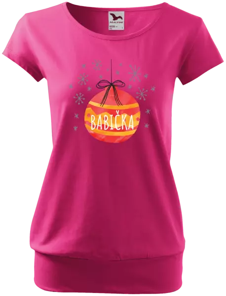 Dámske vianočné tričko Vianočná ozdoba - babička