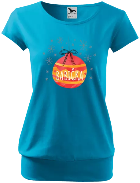 Dámske vianočné tričko Vianočná ozdoba - babička