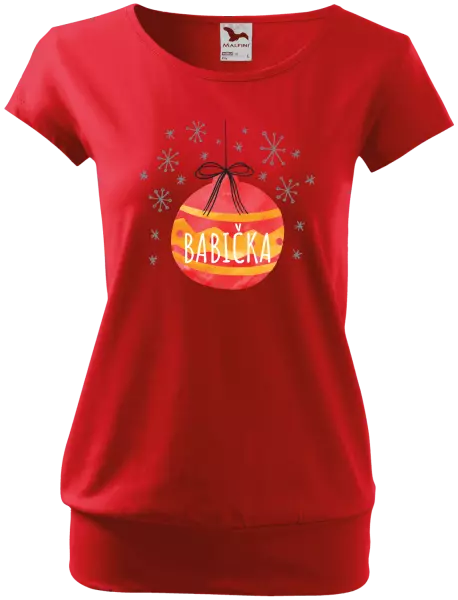 Dámske vianočné tričko Vianočná ozdoba - babička
