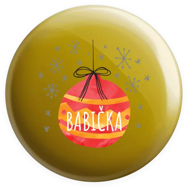 Placka Vianočná ozdoba - babička