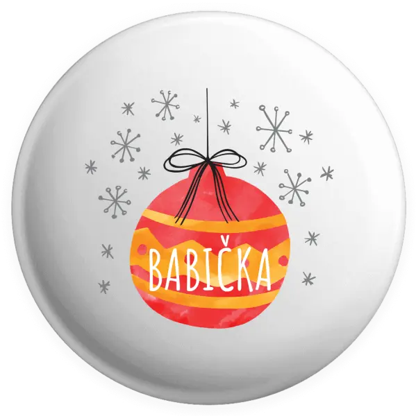 Placka Vianočná ozdoba - babička