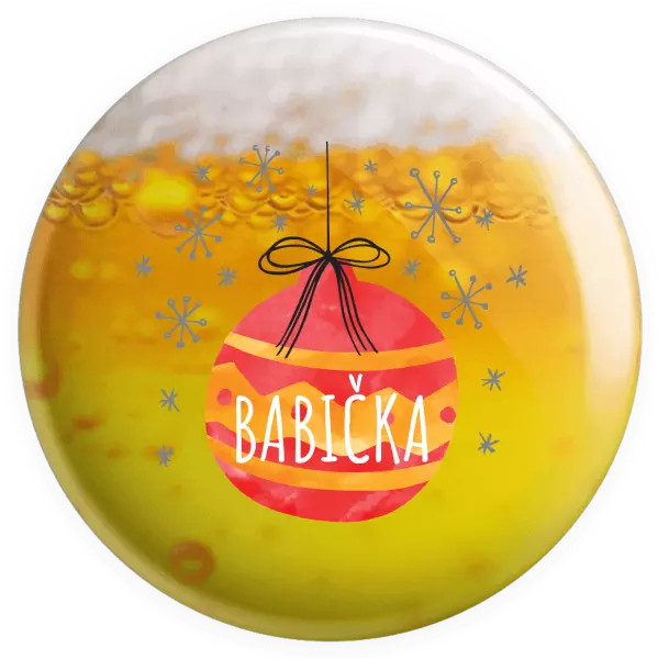 Placka Vianočná ozdoba - babička