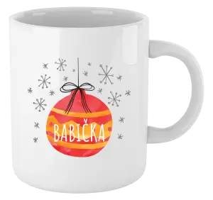 Vianočný hrnček Vianočná ozdoba - babička