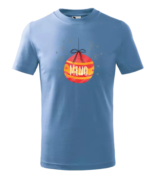 Detské vianočné tričko Vianočná ozdoba - meno 