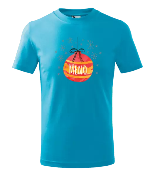 Detské vianočné tričko Vianočná ozdoba - meno 